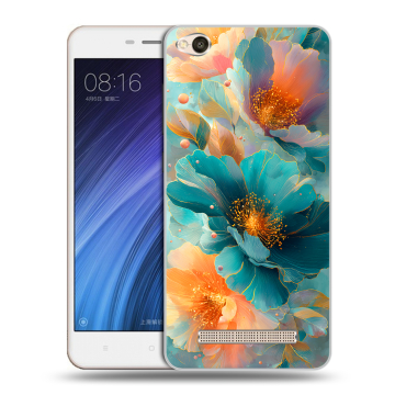 Силиконовый чехол на Xiaomi RedMi 4A с принтом Цветы Силиконовый чехол на Xiaomi RedMi 4A с принтом Цветы
