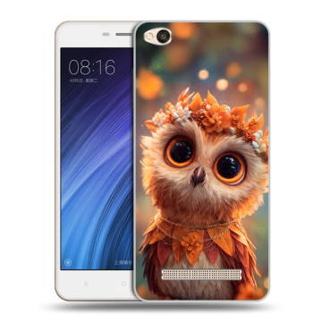 Силиконовый чехол на Xiaomi RedMi 4A с принтом Милая сова Силиконовый чехол на Xiaomi RedMi 4A с принтом Милая сова
