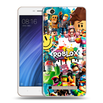 Силиконовый чехол на Xiaomi RedMi 4A с принтом Roblox Роблокс