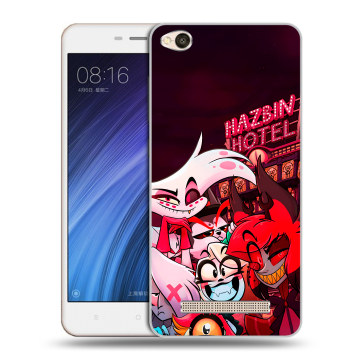 Силиконовый чехол на Xiaomi RedMi 4A с принтом Hazbin Hotel Отель Хазбин