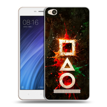 Силиконовый чехол на Xiaomi RedMi 4A с принтом Squid Game Игра кальмара