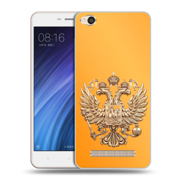 Силиконовый чехол на Xiaomi RedMi 4A с принтом Герб Флаг России Силиконовый чехол на Xiaomi RedMi 4A с принтом Герб Флаг России