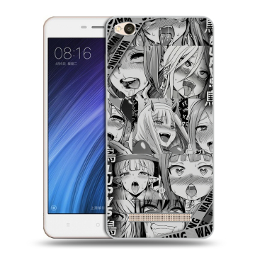 Силиконовый чехол на Xiaomi RedMi 4A с принтом Ahegao Ахегао Аниме Силиконовый чехол на Xiaomi RedMi 4A с принтом Ahegao Ахегао Аниме