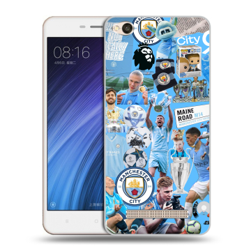 Силиконовый чехол на Xiaomi RedMi 4A с принтом Man City Манчестер Сити Силиконовый чехол на Xiaomi RedMi 4A с принтом Man City Манчестер Сити
