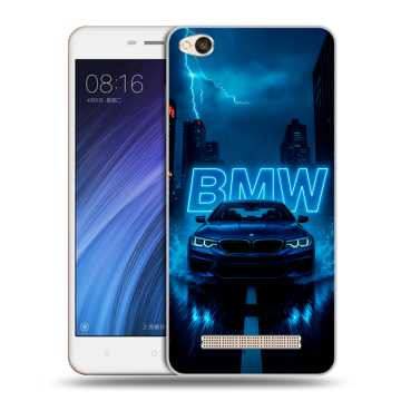 Силиконовый чехол на Xiaomi RedMi 4A с принтом BMW БМВ