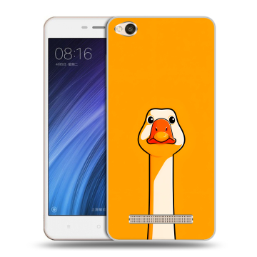 Силиконовый чехол на Xiaomi RedMi 4A с принтом Смешная утка Силиконовый чехол на Xiaomi RedMi 4A с принтом Смешная утка