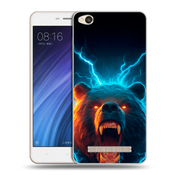 Силиконовый чехол на Xiaomi RedMi 4A с принтом Медведь Силиконовый чехол на Xiaomi RedMi 4A с принтом Медведь