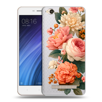 Силиконовый чехол на Xiaomi RedMi 4A с принтом цветы Силиконовый чехол на Xiaomi RedMi 4A с принтом цветы