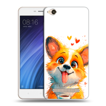 Силиконовый чехол на Xiaomi RedMi 4A с принтом корги