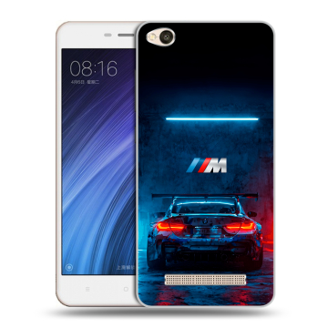 Силиконовый чехол на Xiaomi RedMi 4A с принтом BMW БМВ