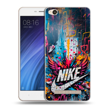 Силиконовый чехол на Xiaomi RedMi 4A с принтом Nike Найк