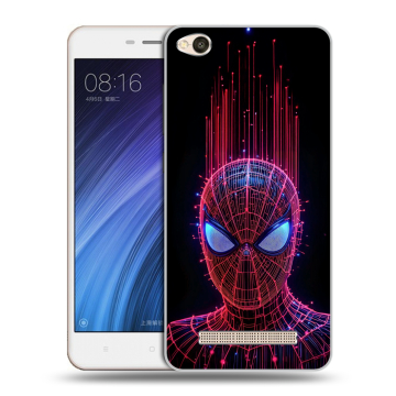 Силиконовый чехол на Xiaomi RedMi 4A с принтом Spiderman Человек паук Силиконовый чехол на Xiaomi RedMi 4A с принтом Spiderman Человек паук