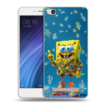 Силиконовый чехол на Xiaomi RedMi 4A с принтом Спанч боб Спанчбоб