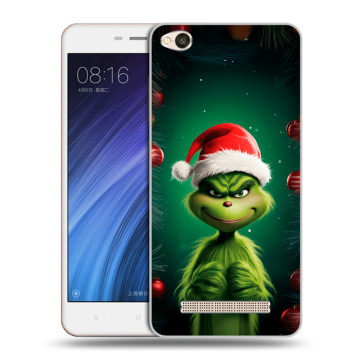 Силиконовый чехол на Xiaomi RedMi 4A с принтом Гринч Новый год Рождество Силиконовый чехол на Xiaomi RedMi 4A с принтом Гринч Новый год Рождество
