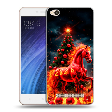 Силиконовый чехол на Xiaomi RedMi 4A с принтом Новый год Силиконовый чехол на Xiaomi RedMi 4A с принтом Новый год
