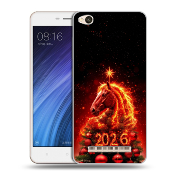 Силиконовый чехол на Xiaomi RedMi 4A с принтом Новый год Силиконовый чехол на Xiaomi RedMi 4A с принтом Новый год
