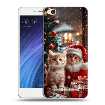 Силиконовый чехол на Xiaomi RedMi 4A с принтом Новый год Силиконовый чехол на Xiaomi RedMi 4A с принтом Новый год