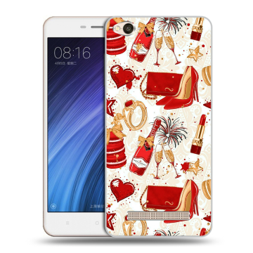 Силиконовый чехол на Xiaomi RedMi 4A с принтом Новый год Силиконовый чехол на Xiaomi RedMi 4A с принтом Новый год