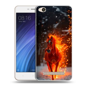 Силиконовый чехол на Xiaomi RedMi 4A с принтом Новый год