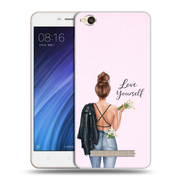 Силиконовый чехол на Xiaomi RedMi 4A с принтом женский