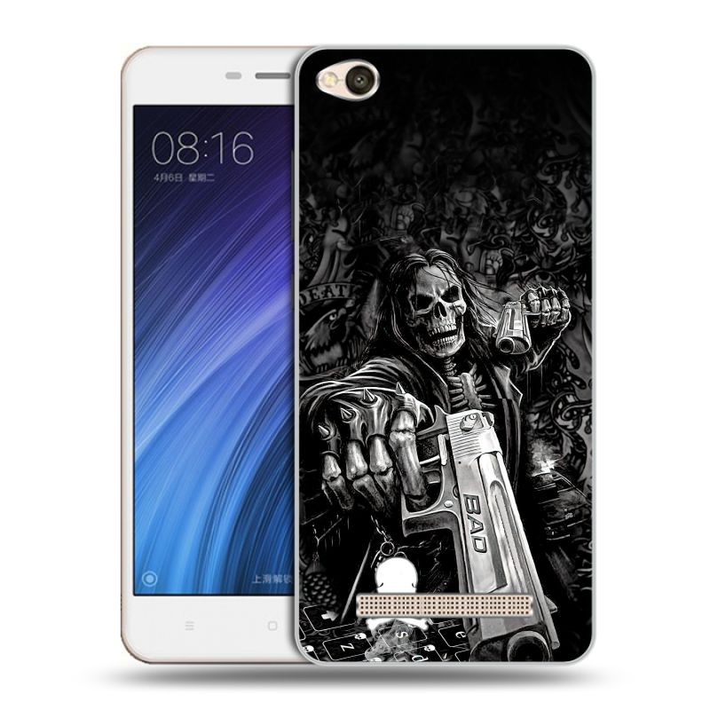 Пластиковый чехол на Xiaomi RedMi 4A с принтом Скелет Пластиковый чехол на Xiaomi RedMi 4A с принтом Скелет