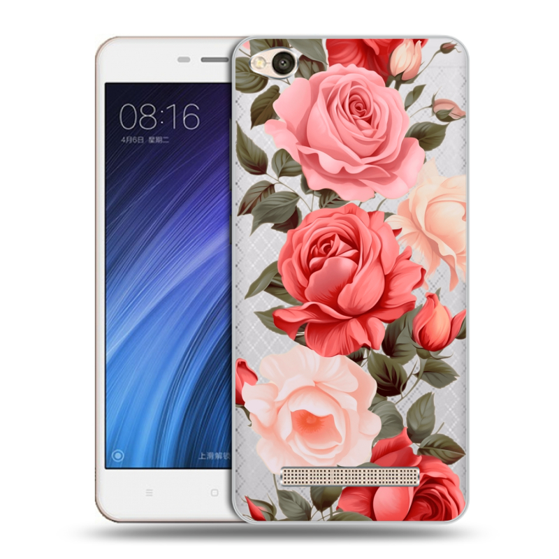 Пластиковый чехол на Xiaomi RedMi 4A с принтом Розы Пластиковый чехол на Xiaomi RedMi 4A с принтом Розы