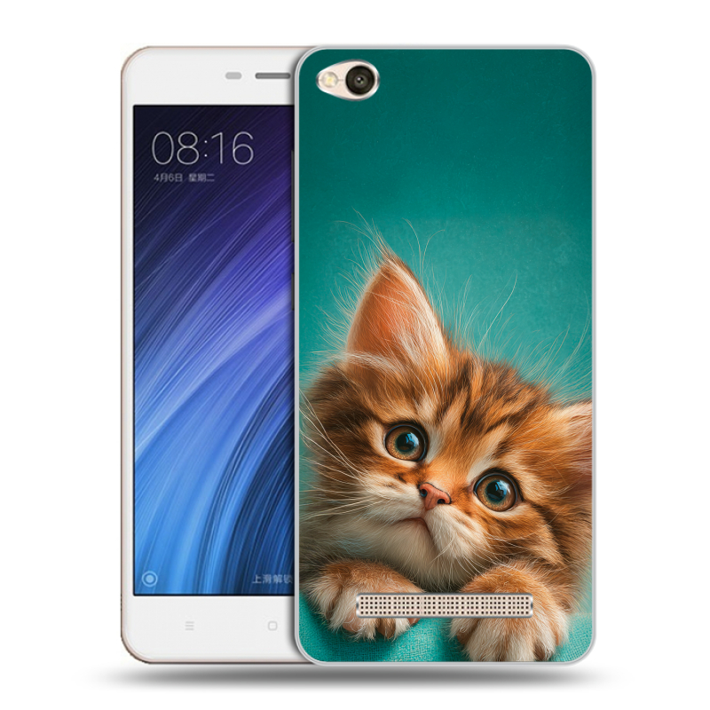 Пластиковый чехол на Xiaomi RedMi 4A с принтом котенок Пластиковый чехол на Xiaomi RedMi 4A с принтом котенок