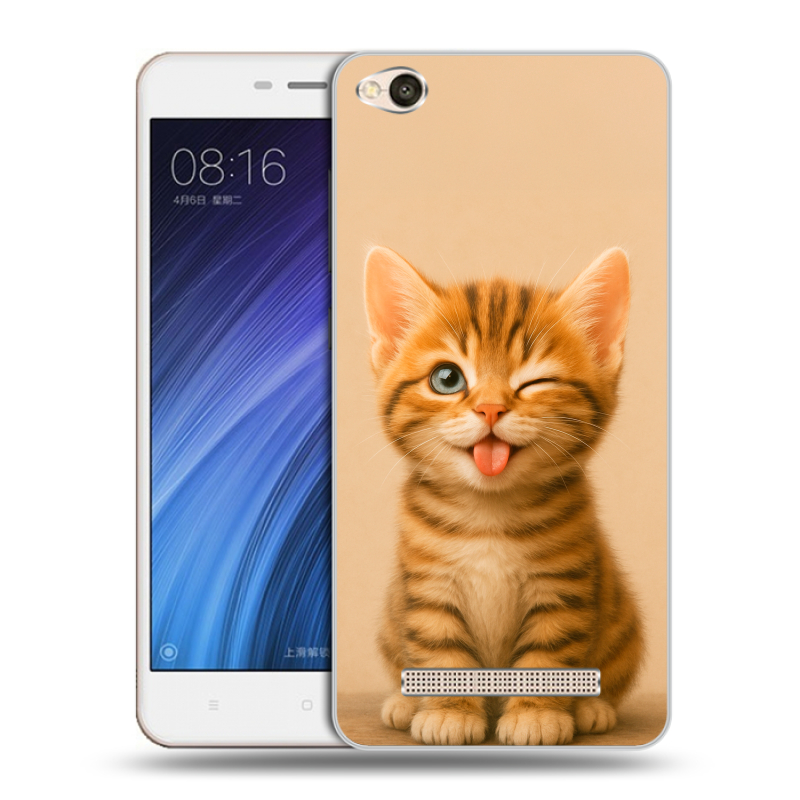 Пластиковый чехол на Xiaomi RedMi 4A с принтом котенок Пластиковый чехол на Xiaomi RedMi 4A с принтом котенок