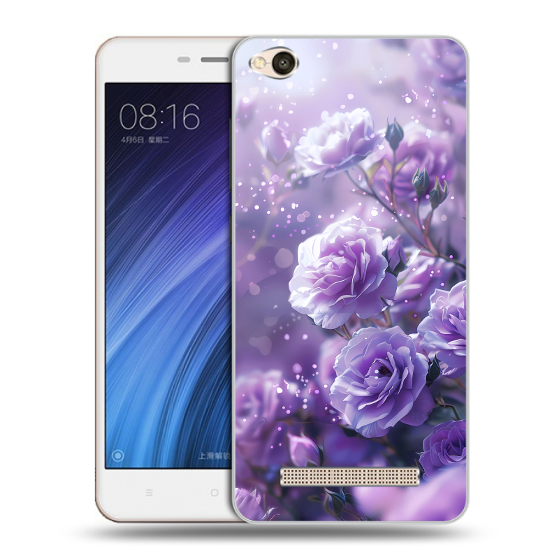 Силиконовый чехол на Xiaomi RedMi 4A с принтом Розы цветы Силиконовый чехол на Xiaomi RedMi 4A с принтом Розы цветы