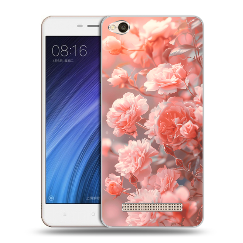 Пластиковый чехол на Xiaomi RedMi 4A с принтом Розы цветы Пластиковый чехол на Xiaomi RedMi 4A с принтом Розы цветы