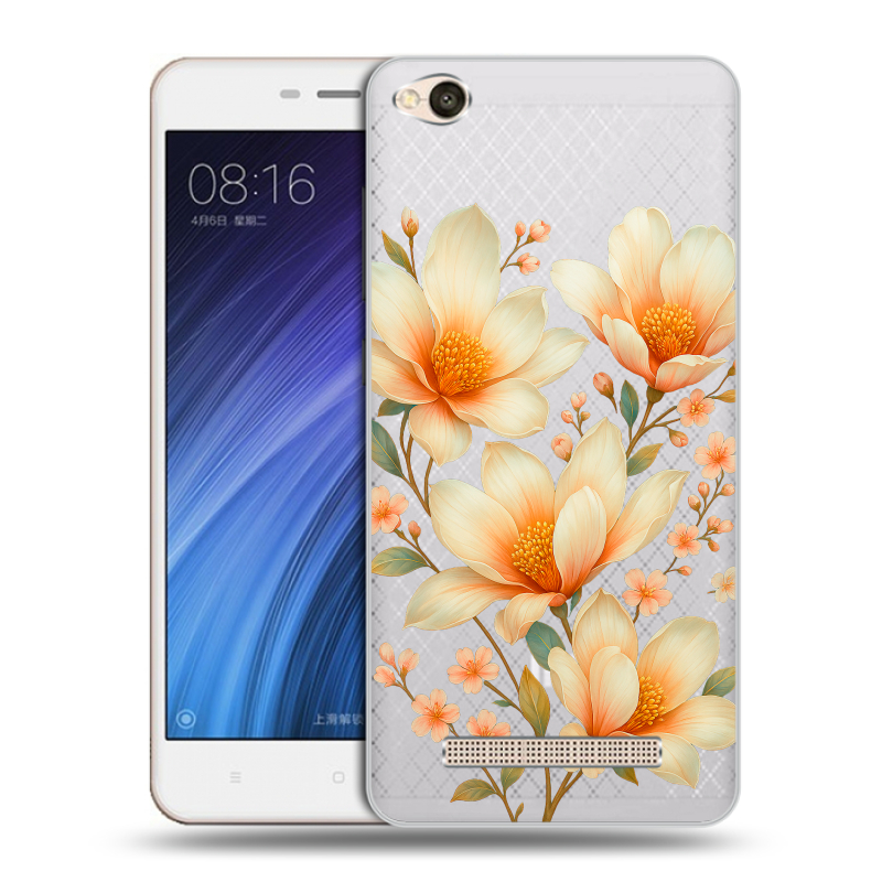 Пластиковый чехол на Xiaomi RedMi 4A с принтом Цветы Пластиковый чехол на Xiaomi RedMi 4A с принтом Цветы