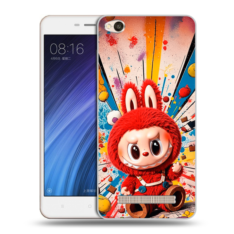 Пластиковый чехол на Xiaomi RedMi 4A с принтом Labubu Лабубу Пластиковый чехол на Xiaomi RedMi 4A с принтом Labubu Лабубу