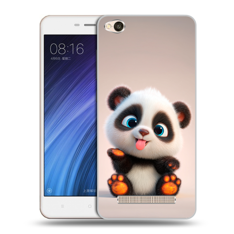 Силиконовый чехол на Xiaomi RedMi 4A с принтом милая панда Силиконовый чехол на Xiaomi RedMi 4A с принтом милая панда