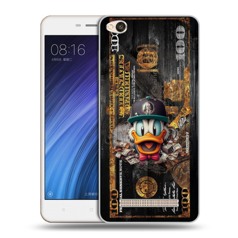 Пластиковый чехол на Xiaomi RedMi 4A с принтом Дональд Дак Доллар Пластиковый чехол на Xiaomi RedMi 4A с принтом Дональд Дак Доллар