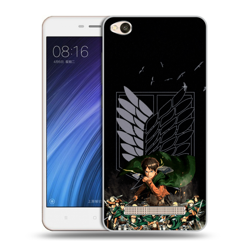 Пластиковый чехол на Xiaomi RedMi 4A с принтом Атака титанов Пластиковый чехол на Xiaomi RedMi 4A с принтом Атака титанов