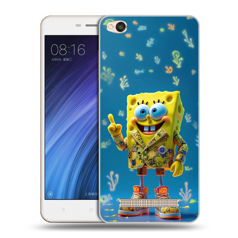 Пластиковый чехол на Xiaomi RedMi 4A с принтом Спанч боб Спанчбоб Пластиковый чехол на Xiaomi RedMi 4A с принтом Спанч боб Спанчбоб