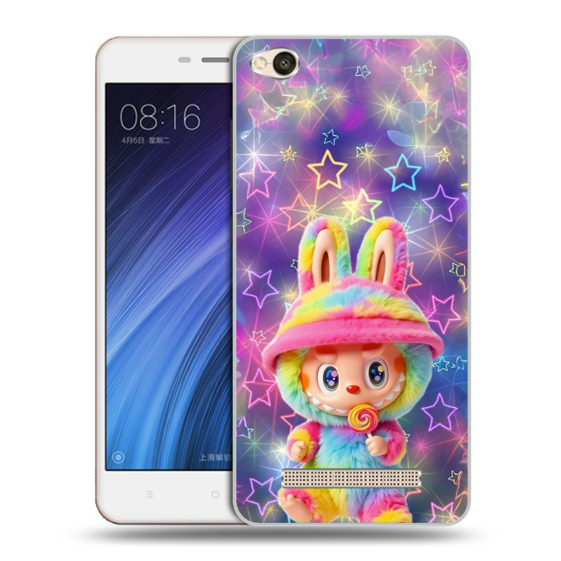 Силиконовый чехол на Xiaomi RedMi 4A с принтом Labubu Лабубу Силиконовый чехол на Xiaomi RedMi 4A с принтом Labubu Лабубу