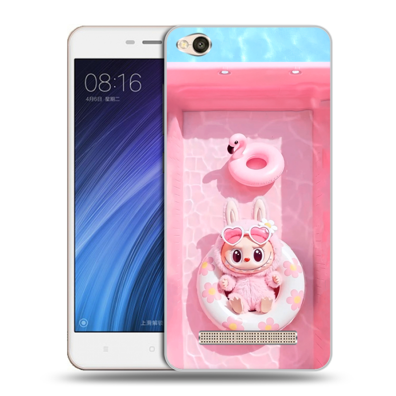 Силиконовый чехол на Xiaomi RedMi 4A с принтом Labubu Лабубу Силиконовый чехол на Xiaomi RedMi 4A с принтом Labubu Лабубу