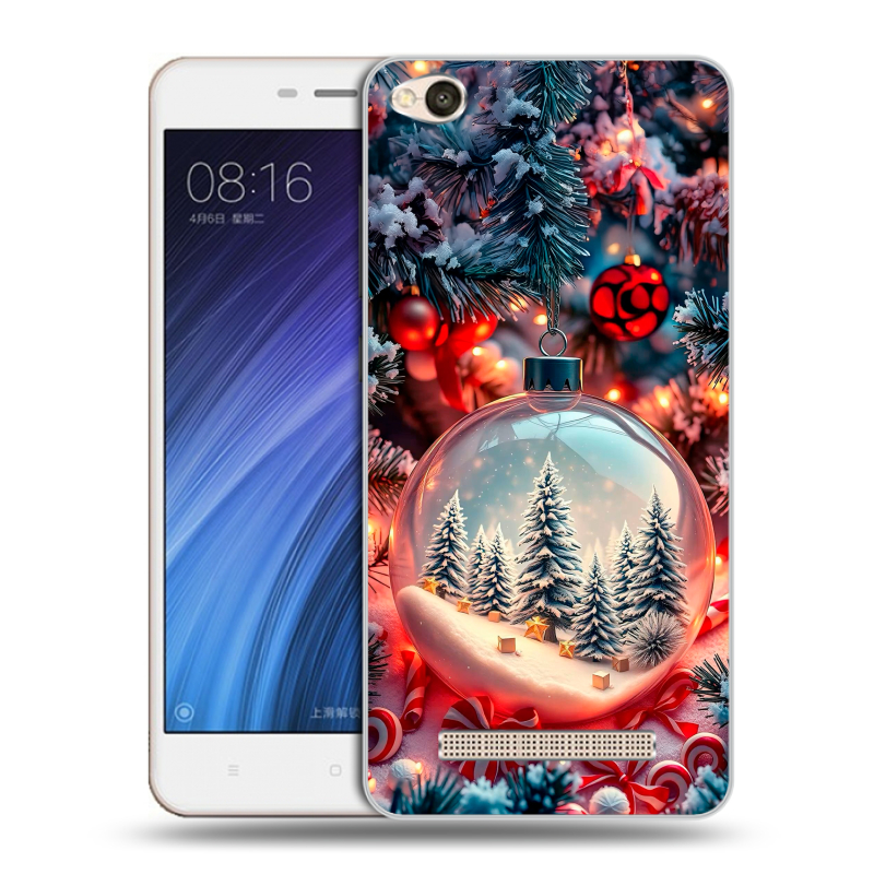 Силиконовый чехол на Xiaomi RedMi 4A с принтом Новый год Силиконовый чехол на Xiaomi RedMi 4A с принтом Новый год