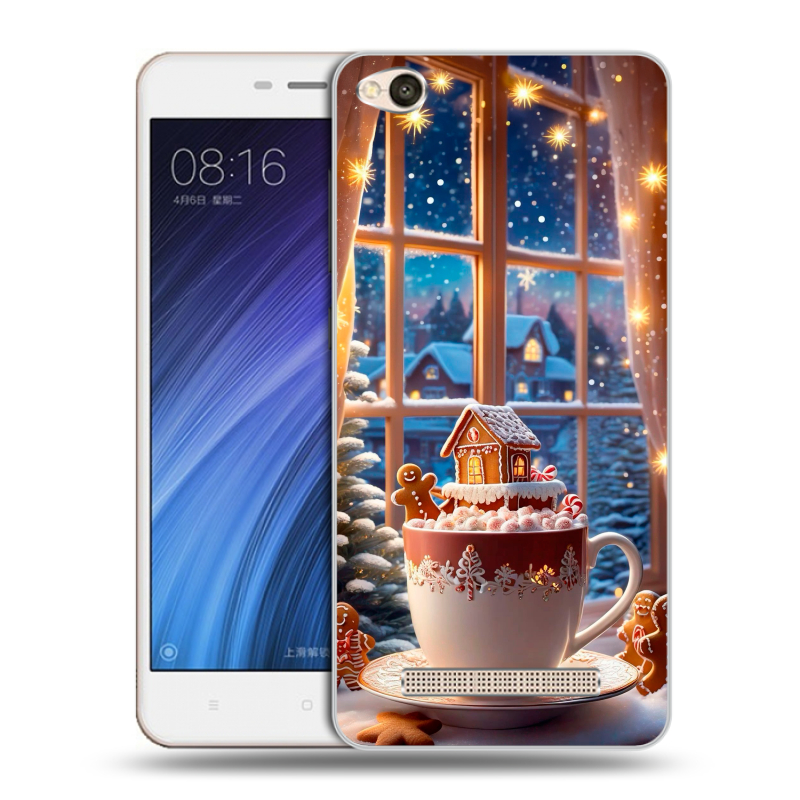 Силиконовый чехол на Xiaomi RedMi 4A с принтом Новый год Силиконовый чехол на Xiaomi RedMi 4A с принтом Новый год