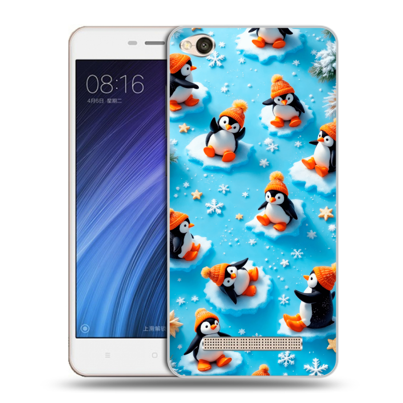 Силиконовый чехол на Xiaomi RedMi 4A с принтом Новый год Силиконовый чехол на Xiaomi RedMi 4A с принтом Новый год