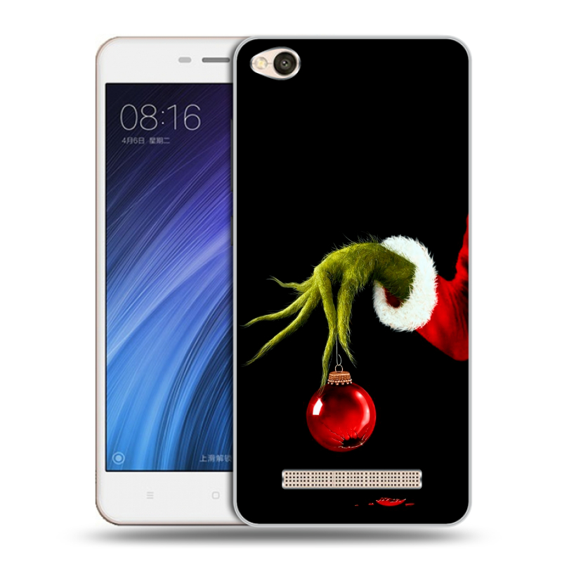 Силиконовый чехол на Xiaomi RedMi 4A с принтом Новый год Гринч Силиконовый чехол на Xiaomi RedMi 4A с принтом Новый год Гринч