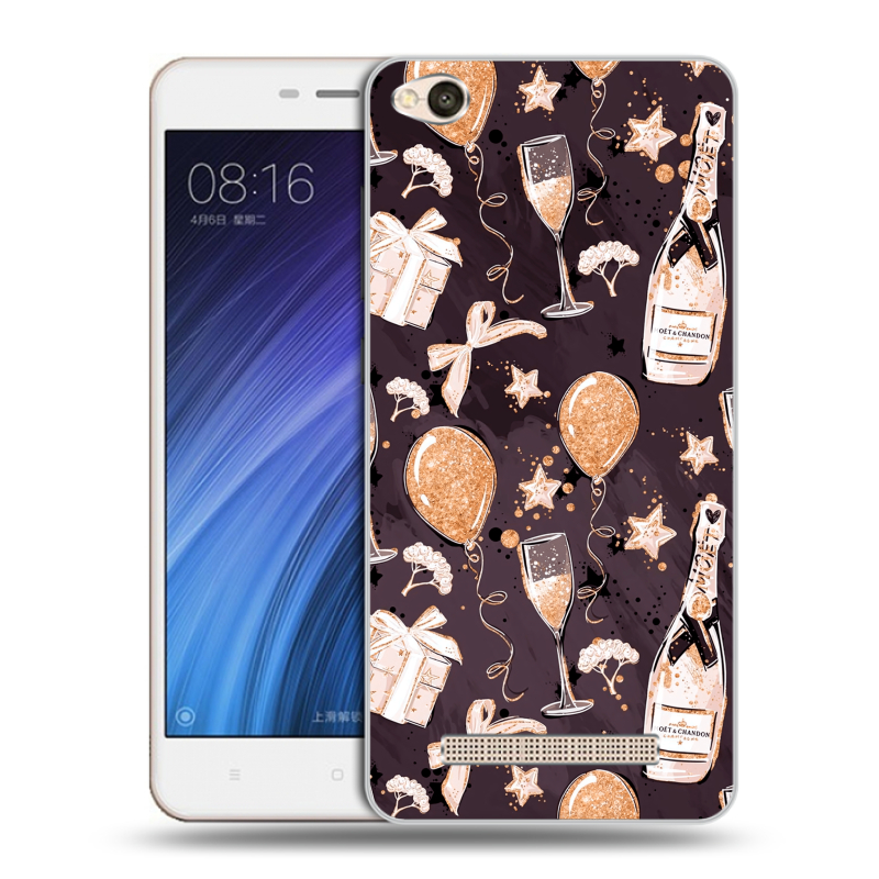 Силиконовый чехол на Xiaomi RedMi 4A с принтом Новый год Силиконовый чехол на Xiaomi RedMi 4A с принтом Новый год