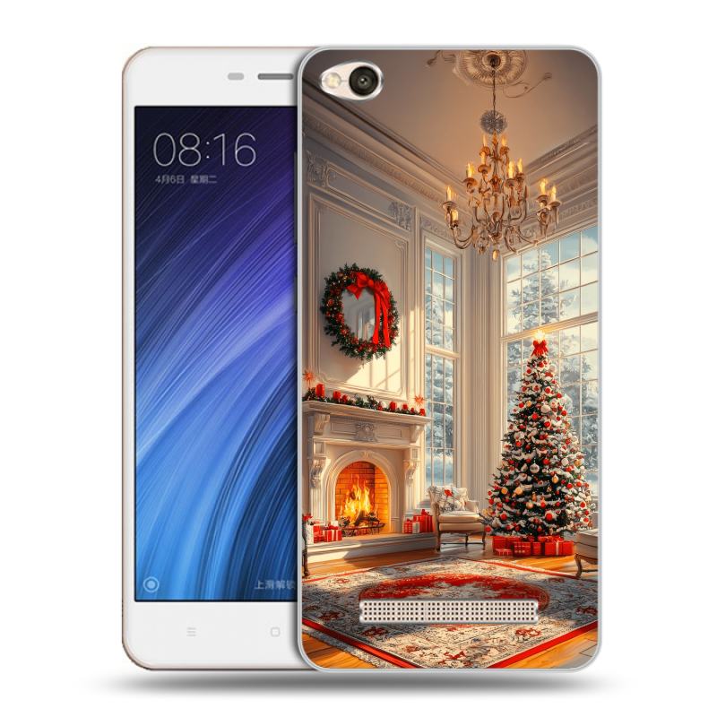 Силиконовый чехол на Xiaomi RedMi 4A с принтом Новый год Силиконовый чехол на Xiaomi RedMi 4A с принтом Новый год