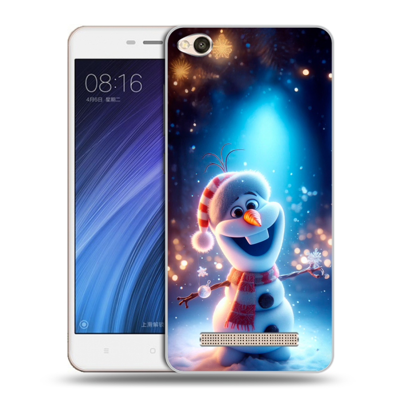 Силиконовый чехол на Xiaomi RedMi 4A с принтом Новый год Силиконовый чехол на Xiaomi RedMi 4A с принтом Новый год