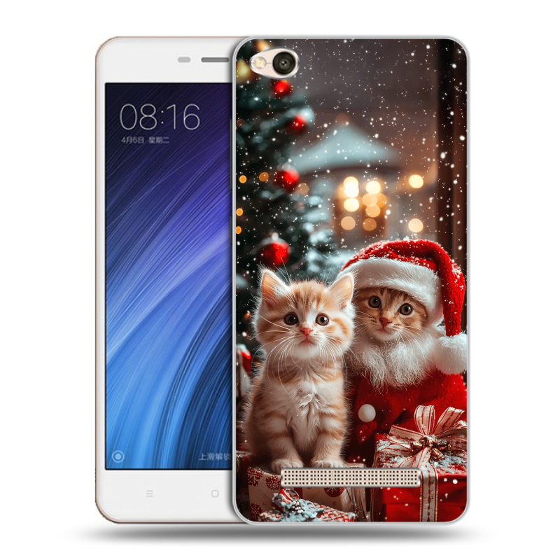 Силиконовый чехол на Xiaomi RedMi 4A с принтом Новый год Силиконовый чехол на Xiaomi RedMi 4A с принтом Новый год