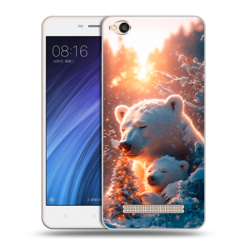 Силиконовый чехол на Xiaomi RedMi 4A с принтом Новый год Силиконовый чехол на Xiaomi RedMi 4A с принтом Новый год