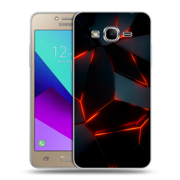 Силиконовый противоударный чехол на Samsung Galaxy J2 Prime с принтом Яркие абстракции