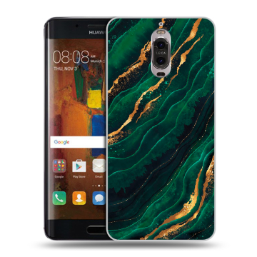 Пластиковый чехол на Huawei Mate 9 Pro с принтом Мрамор зеленое золото Пластиковый чехол на Huawei Mate 9 Pro с принтом Мрамор зеленое золото