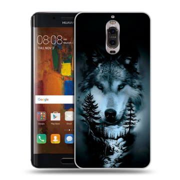 Пластиковый чехол на Huawei Mate 9 Pro с принтом Лесной волк Пластиковый чехол на Huawei Mate 9 Pro с принтом Лесной волк